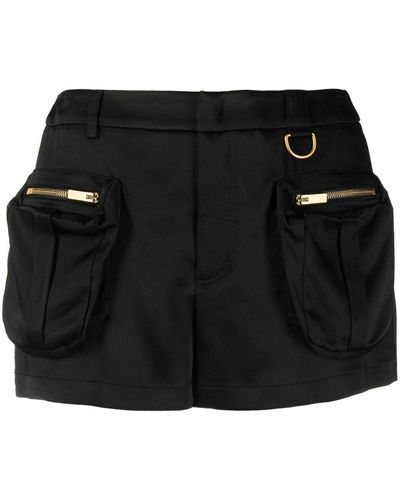 Blumarine Pantalones cortos tipo cargo con bolsillo - Negro