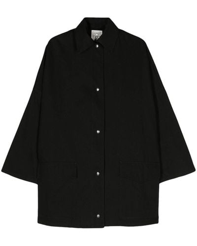 Totême Drop-shoulder Twill Shirt Jacket - Black