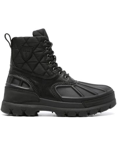 Polo Ralph Lauren Oslo Quilted Ankle Boots - Black