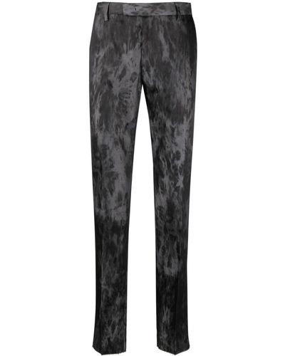 Karl Lagerfeld Road Printed Tapered-leg Pants - Gray