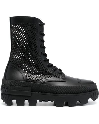 Moncler Carinne Perforated Ankle Boots - Black