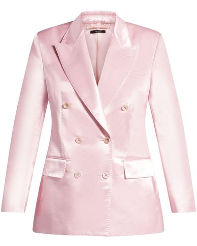 Tom Ford Double-breasted Satin Jacket - Pink