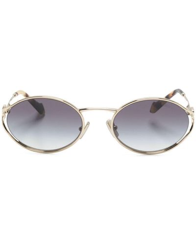 Miu Miu Oval-frame Sunglasses - Grey