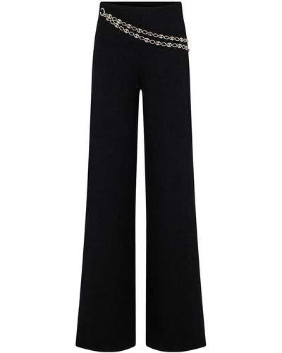 Rabanne Chain-detail Knitted Pants - Black