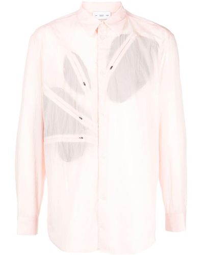 Post Archive Faction PAF Camicia con zip - Rosa