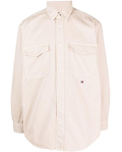 Tommy Hilfiger Long-sleeve Cotton Shirt - Natural