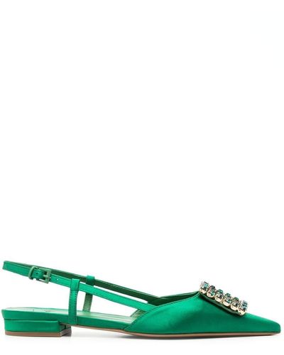 Roberto Festa Zapatos de tacón con detalles de cristal - Verde