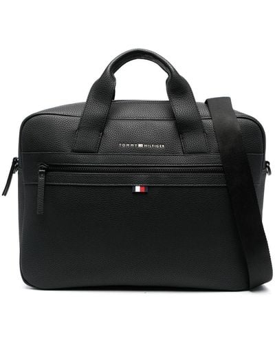 Tommy Hilfiger Logo-plaque Laptop Bag - Black