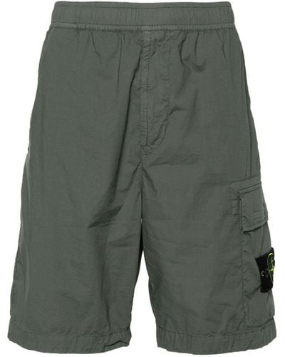 Stone Island Cargo-Shorts mit Kompass-Patch - Grau