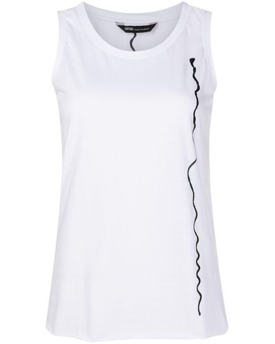 UMA | Raquel Davidowicz Abstract-print Sleeveless Top - White