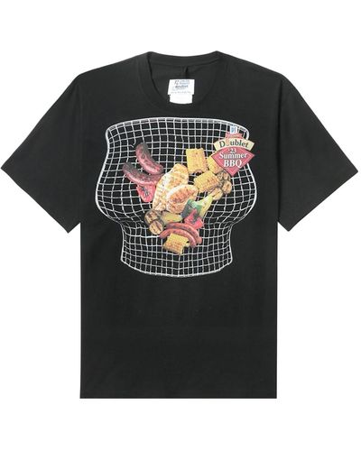 Doublet T-Shirt mit grafischem Print - Schwarz