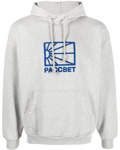 Rassvet (PACCBET) Hoodie mit Logo-Stickerei - Grau