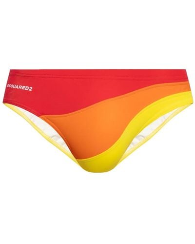 DSquared² Colour-block Swimming Trunks - Orange