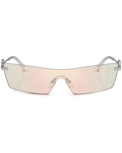 Dolce & Gabbana Mirrored Rectangle-frame Sunglasses - Pink
