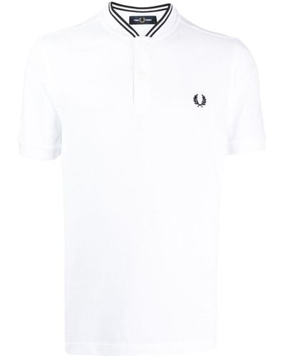 Fred Perry Poloshirt mit Logo-Stickerei - Weiß