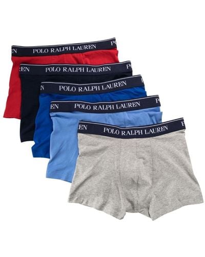 Polo Ralph Lauren Logo-print 5-pack Boxer Shorts - Blue