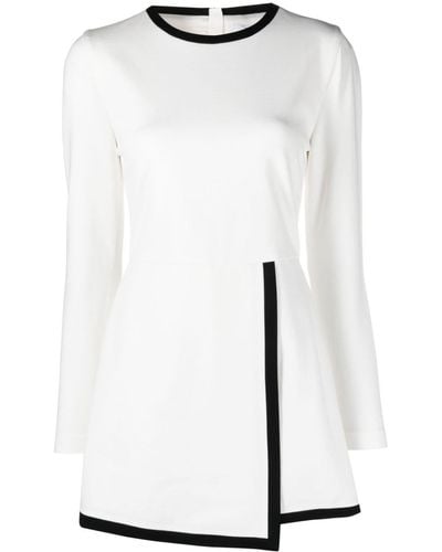 MSGM Langärmeliger Playsuit - Weiß