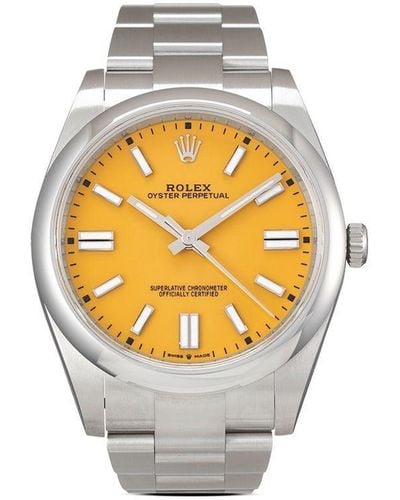 Rolex 2022 Ongedragen Oyster Perpetual Horloge - Wit