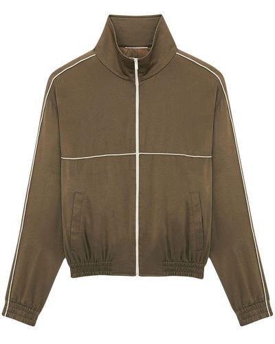 Saint Laurent Giacca sportiva con zip - Verde