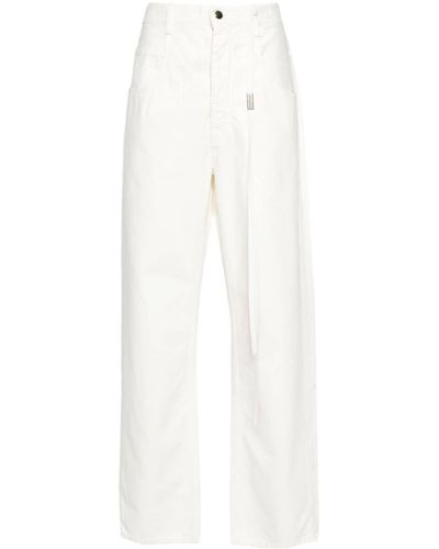 Ann Demeulemeester Claire Mid-rise Wide-leg Jeans - White