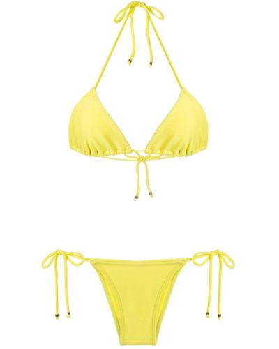 Amir Slama Klassischer Triangel-Bikini - Gelb