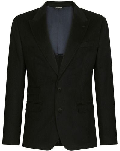 Dolce & Gabbana Single-breasted Cashmere Blazer - Black