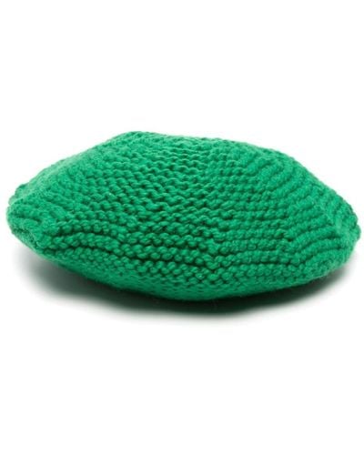 Maison Margiela Chunky-knit Beret Hat - Green