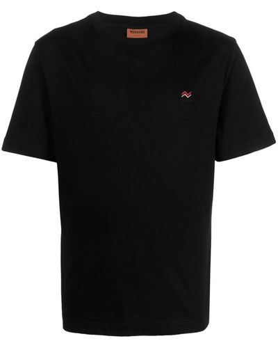 Missoni T-shirt Met Geborduurd Logo - Zwart