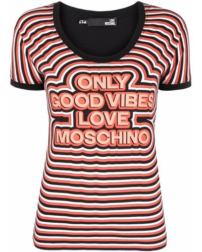 Love Moschino グラフィック Tシャツ - ブラック