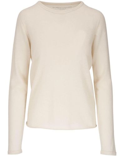 Majestic Filatures Ribbed Cashmere Sweater - Natural