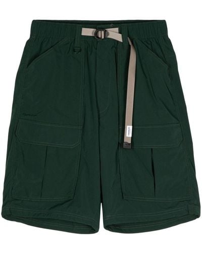 Chocoolate Logo-patch Belted Cargo Shorts - Green