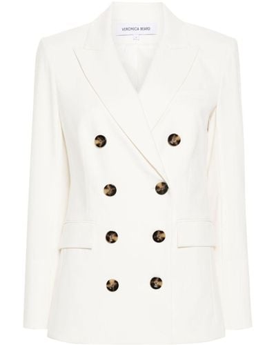 Veronica Beard Fevre Dickey Double-breasted Blazer - Natural