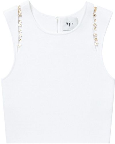 Aje. Cropped Top - Wit