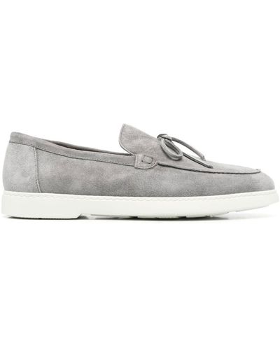 Doucal's Lace-up Suede Loafers - Grey