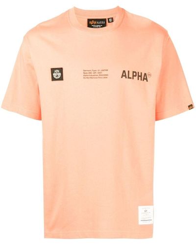 Alpha Industries クルーネック Tシャツ - オレンジ