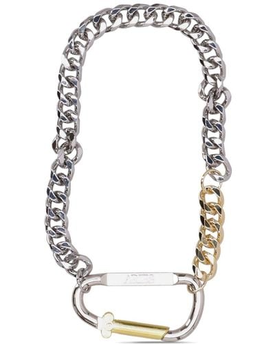 Aries Breite Column Carabiner Halskette - Weiß