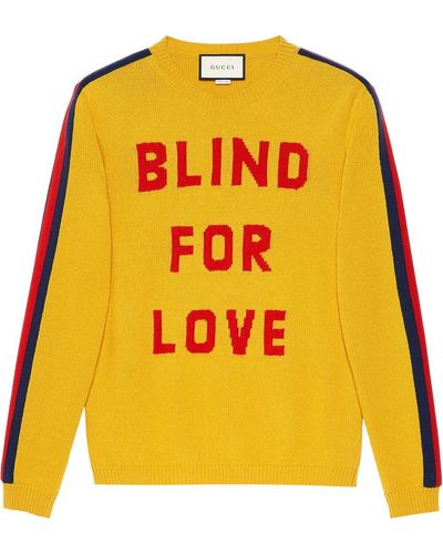 Gucci Blind for Love' Pullover - Gelb