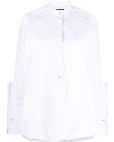Jil Sander Hemd mit Stehkragen - Weiß