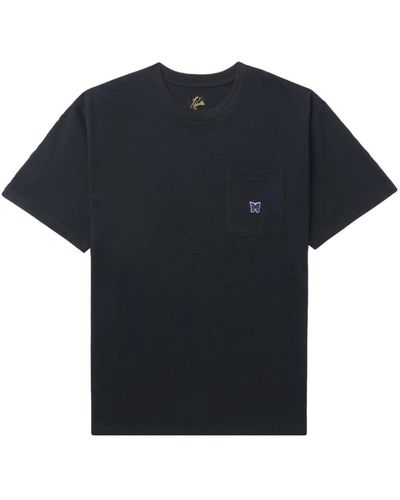 Needles Camiseta con mariposas bordadas - Negro
