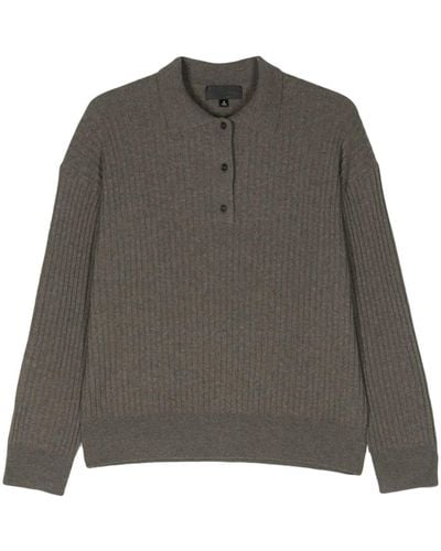 Nili Lotan Ramona Knitted Polo Shirt - Grey