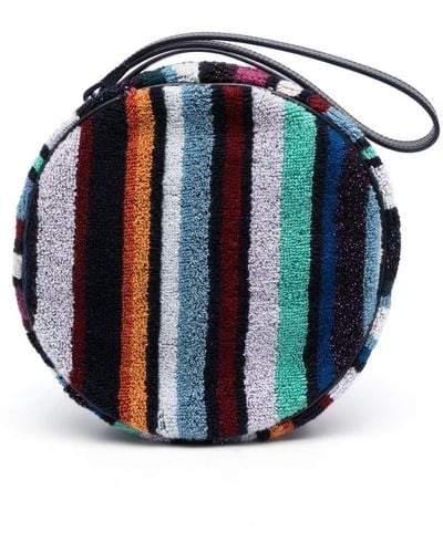 Missoni Oval-body Striped Wash Bag - Blue