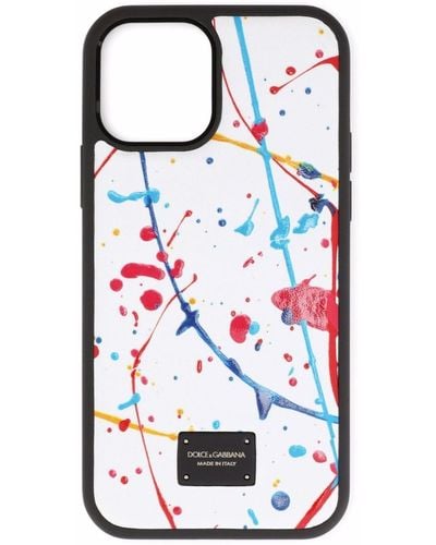Dolce & Gabbana Abstract Print Iphone Case - White
