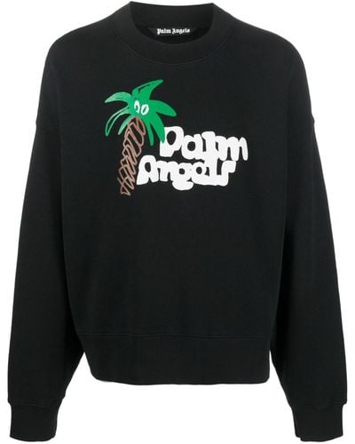 Palm Angels Sweater Met Logoprint - Zwart