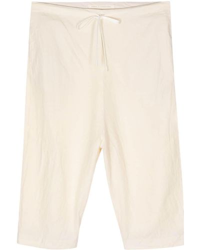 Forme D'expression Drawstring-waist Cropped Pants - Natural