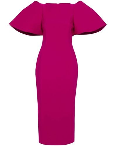 Solace London Lora Crepe Dress - Purple