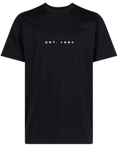 Supreme Camiseta con relieve - Negro