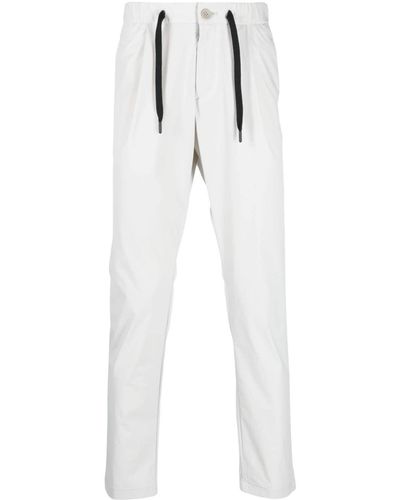 Herno Drawstring-waist Cropped Trousers - White