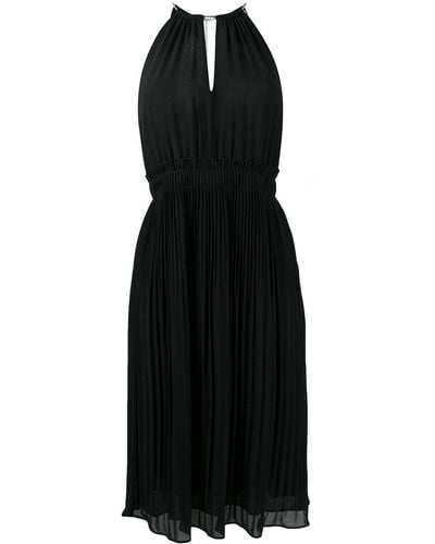 Michael Kors Pleated Midi-dress - Black