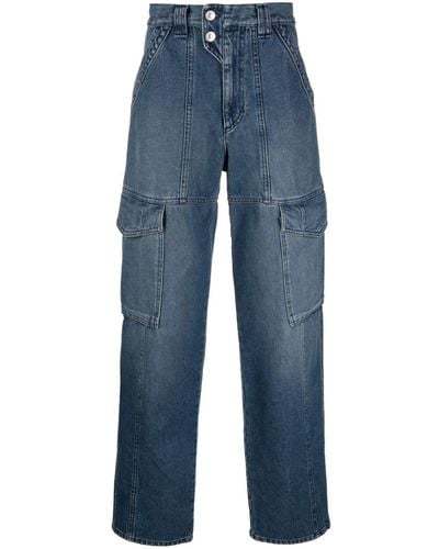 Isabel Marant Halbhohe Jeans mit Cargo-Taschen - Blau