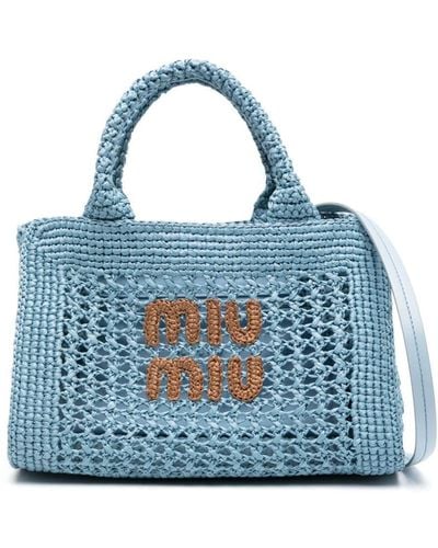 Miu Miu Interwoven Tote Bag - Blue